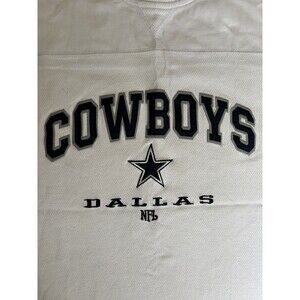 Dallas Cowboys NFL Sleeveless Sweatshirt Jersey Mens XL White Mesh Logo